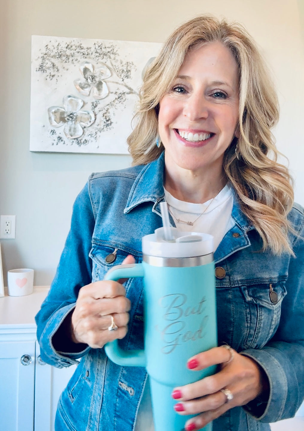 But God 30 oz Tumbler with Handle