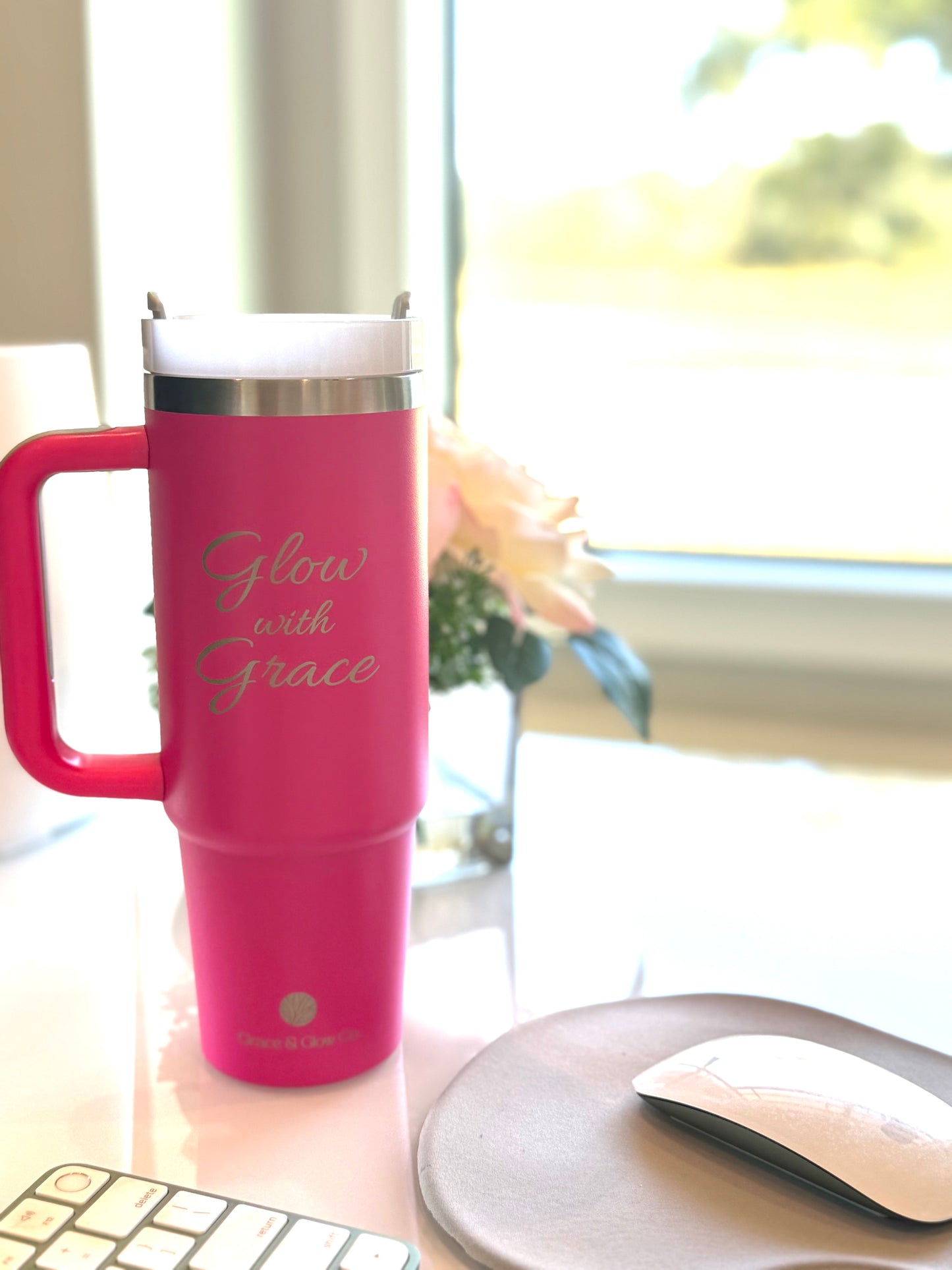 Glow with Grace 30 oz. Tumbler with Handle