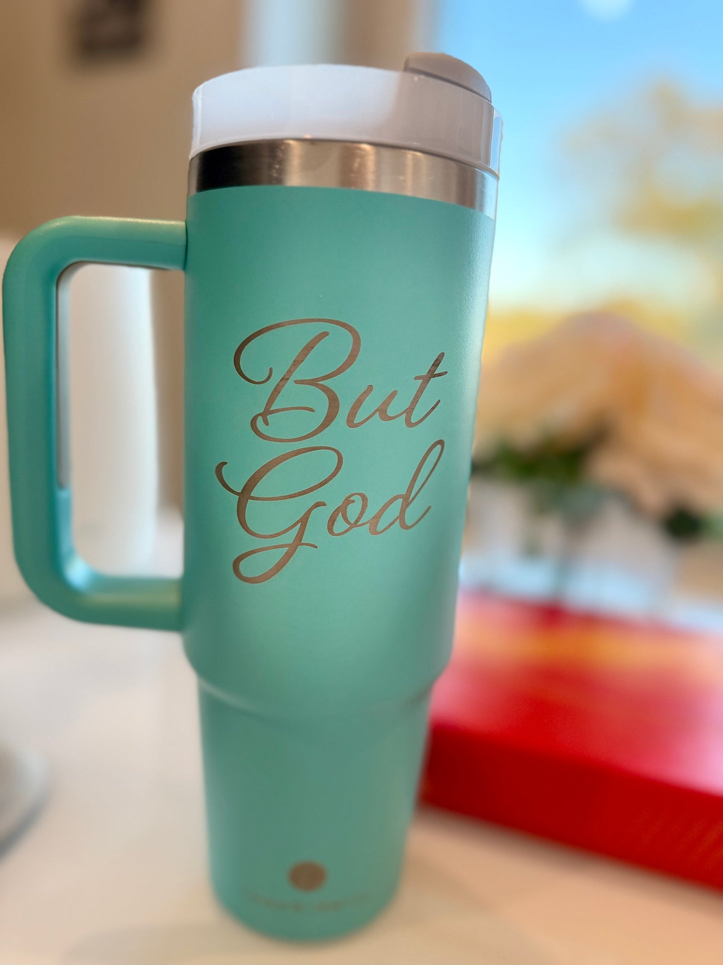 But God 30 oz Tumbler with Handle