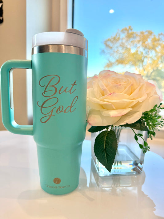 But God 30 oz Tumbler with Handle